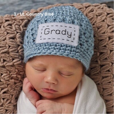 Newborn Hat with Name, Personalized Baby Beanie, Custom Baby Gift, Monogrammed Newborn Hat, Baby Photo Prop, Baby Gift, Baby Name Reveal - image4